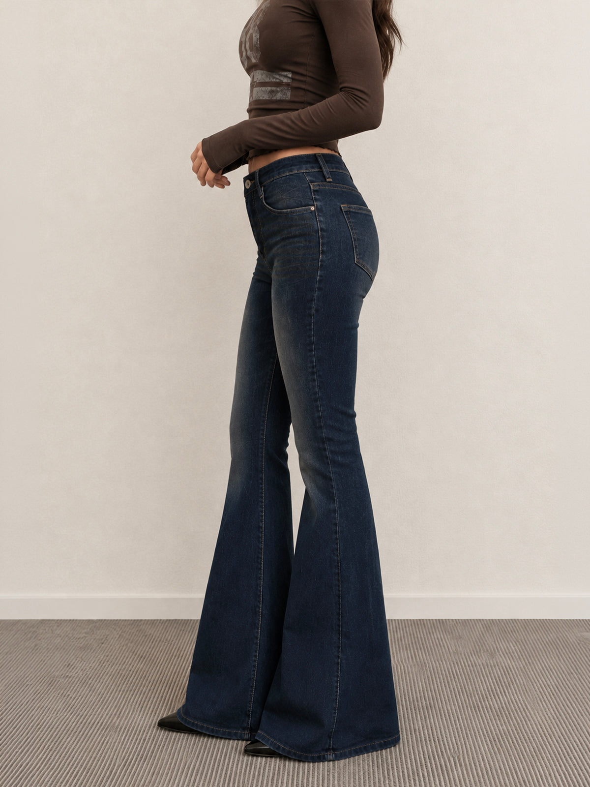 Evening Blue Tinted Bootcut Jeans