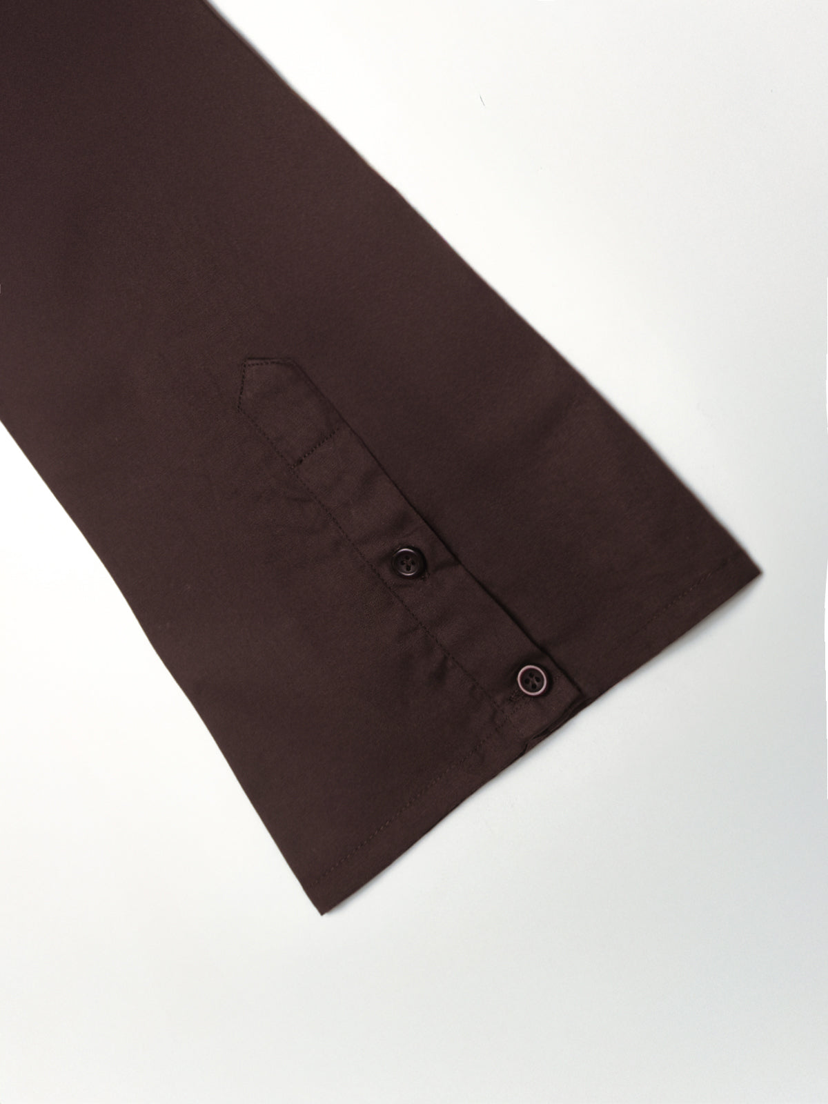 Chocolate Brown Flared Sleeve Y2K Fitted Shirt