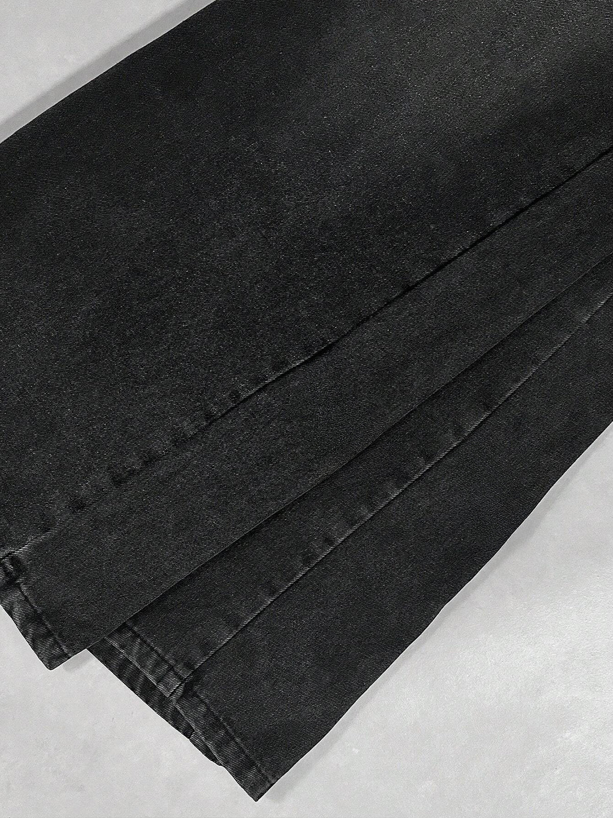 80s Graphite Black Super Wide Leg Jeans