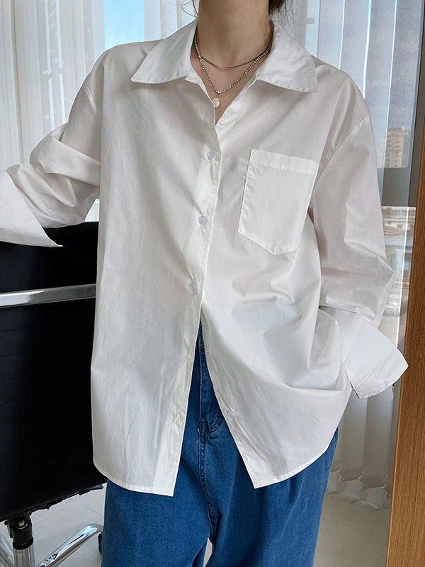 White Drop Shoulder Shirt