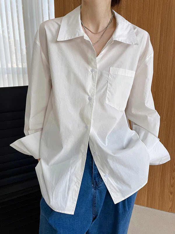 White Drop Shoulder Shirt