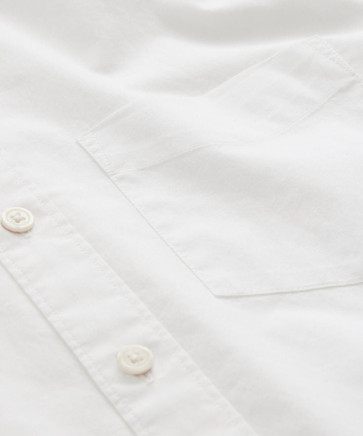 White Drop Shoulder Shirt