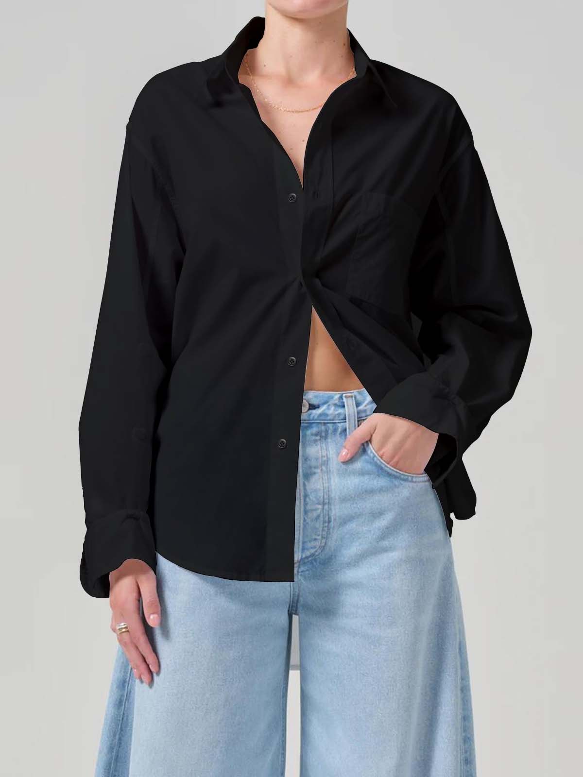 Black Drop Shoulder Shirt