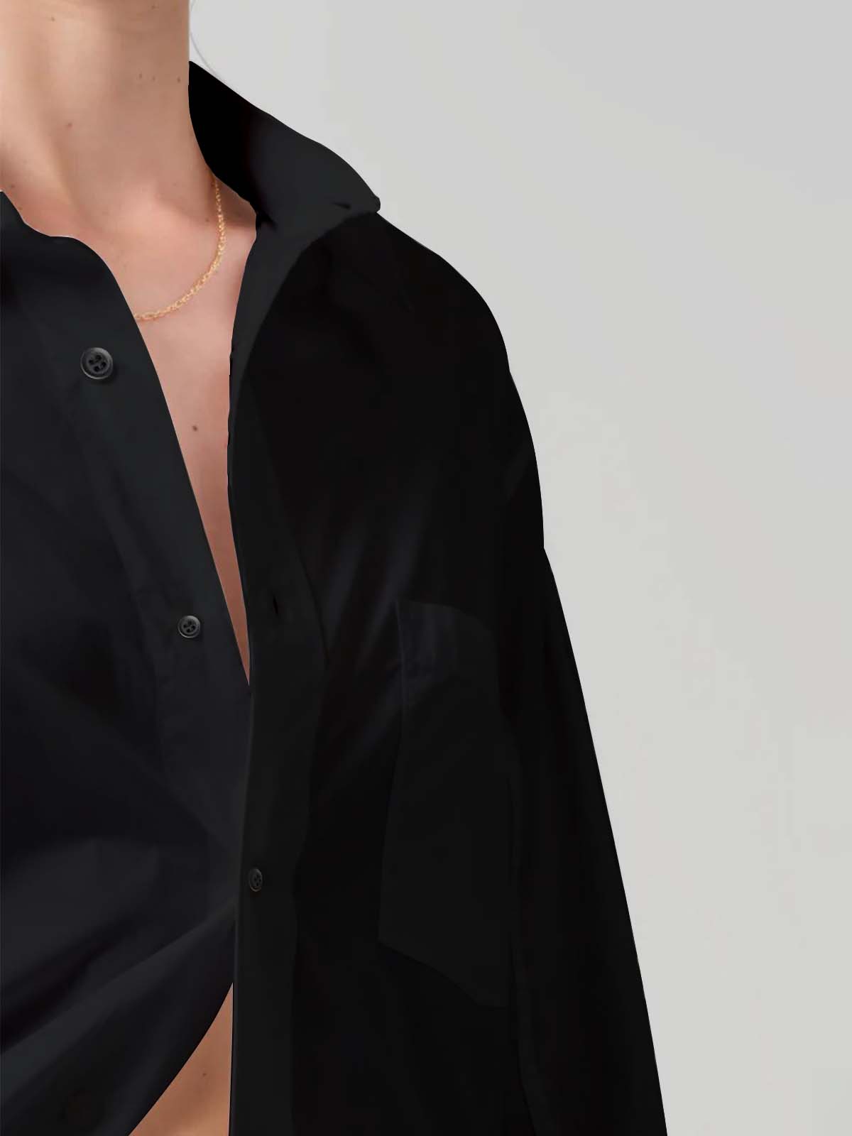 Black Drop Shoulder Shirt