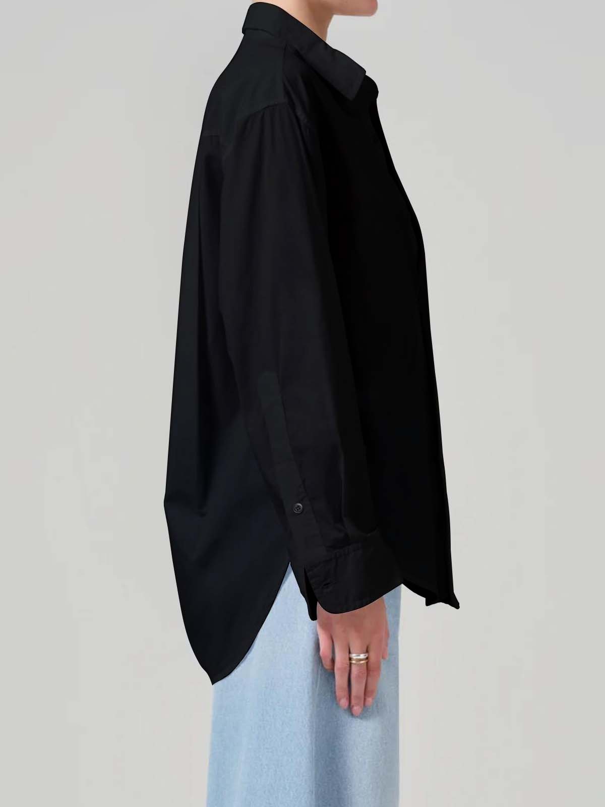 Black Drop Shoulder Shirt