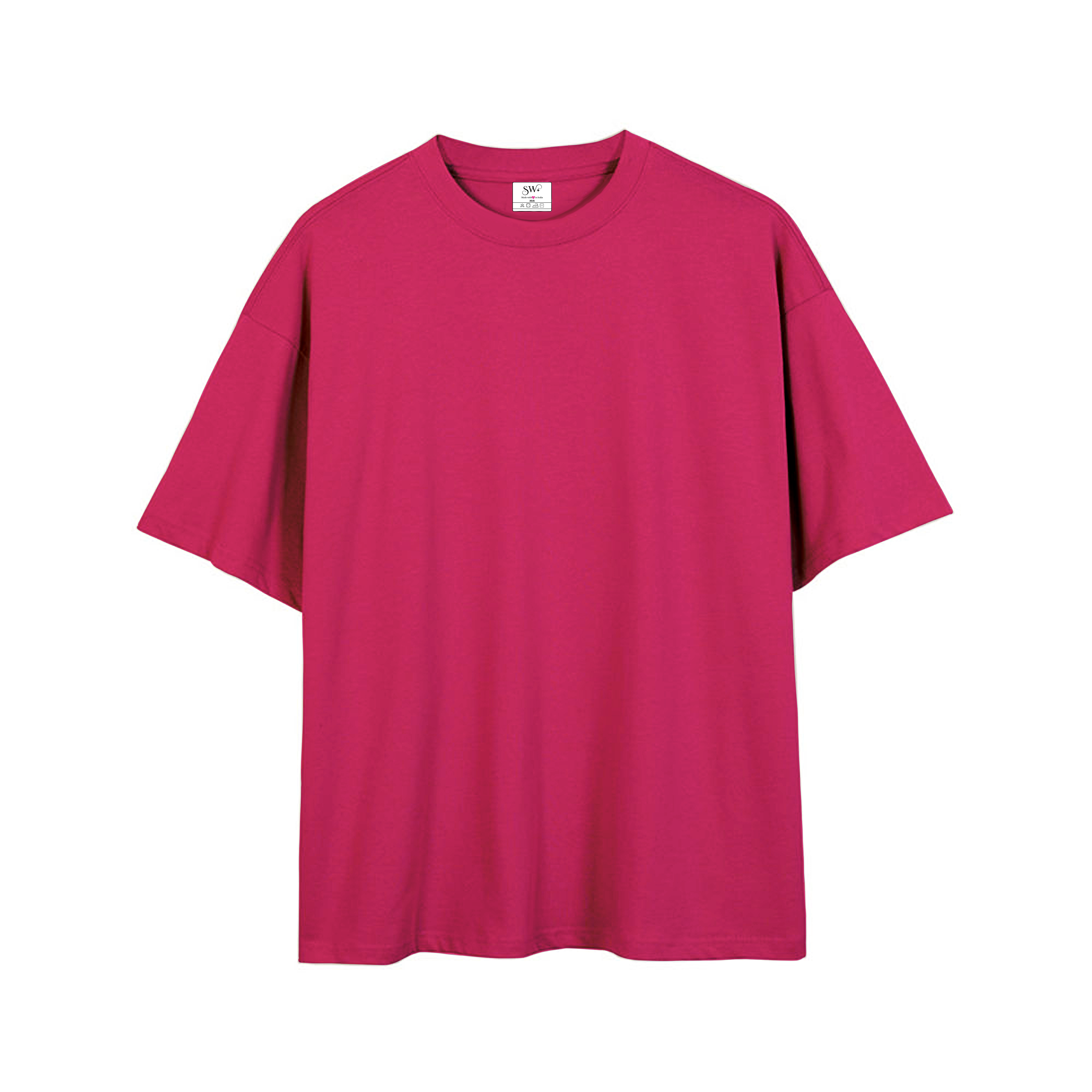 Fuchsia Oversized Drop Shoulder  T-shirt