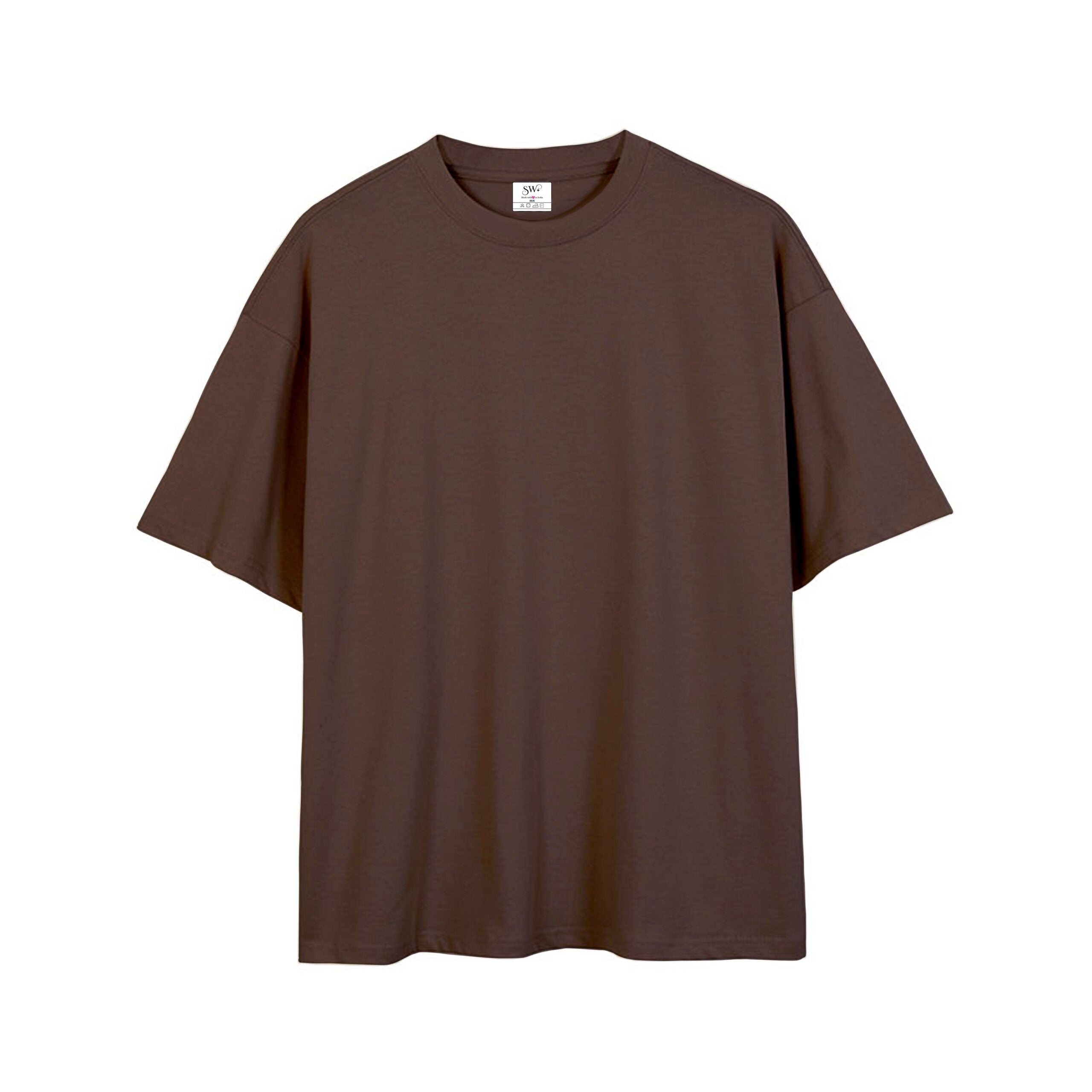 Coffee Oversized Drop Shoulder  T-shirt