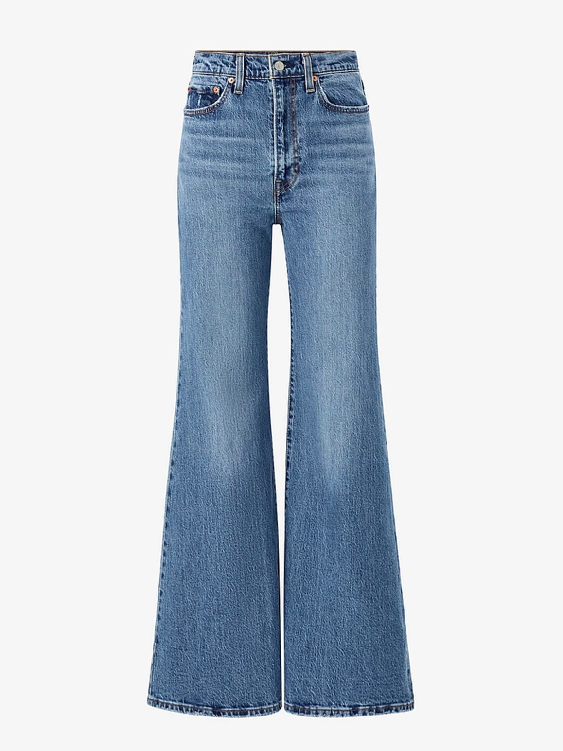 Premium Ocean Blue Whisker  Bootcut Jeans