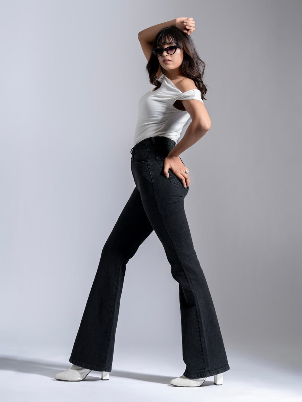 Cat Whisker Washed Bootcut Jeans