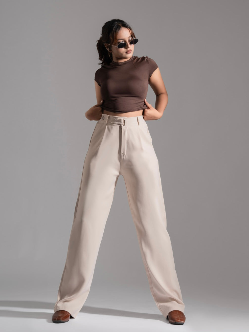 Luxe Beige Scarlett Korean Pants