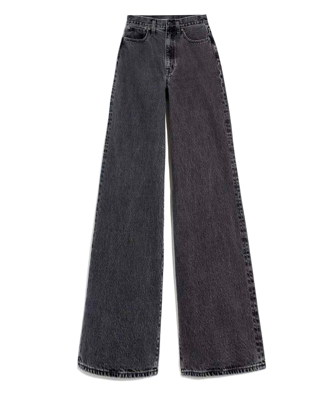 Charcoal High Waist Super Wide Leg Jeans