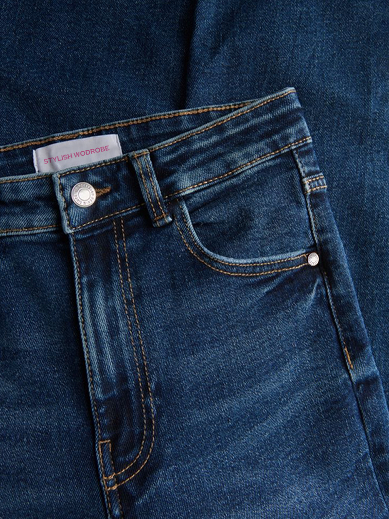 Bootcut Mid Waist Blue Jeans