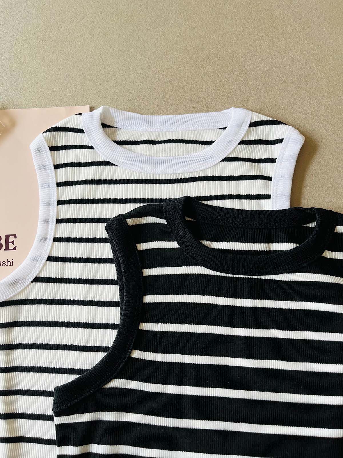 White Dawn Striped Tank Top