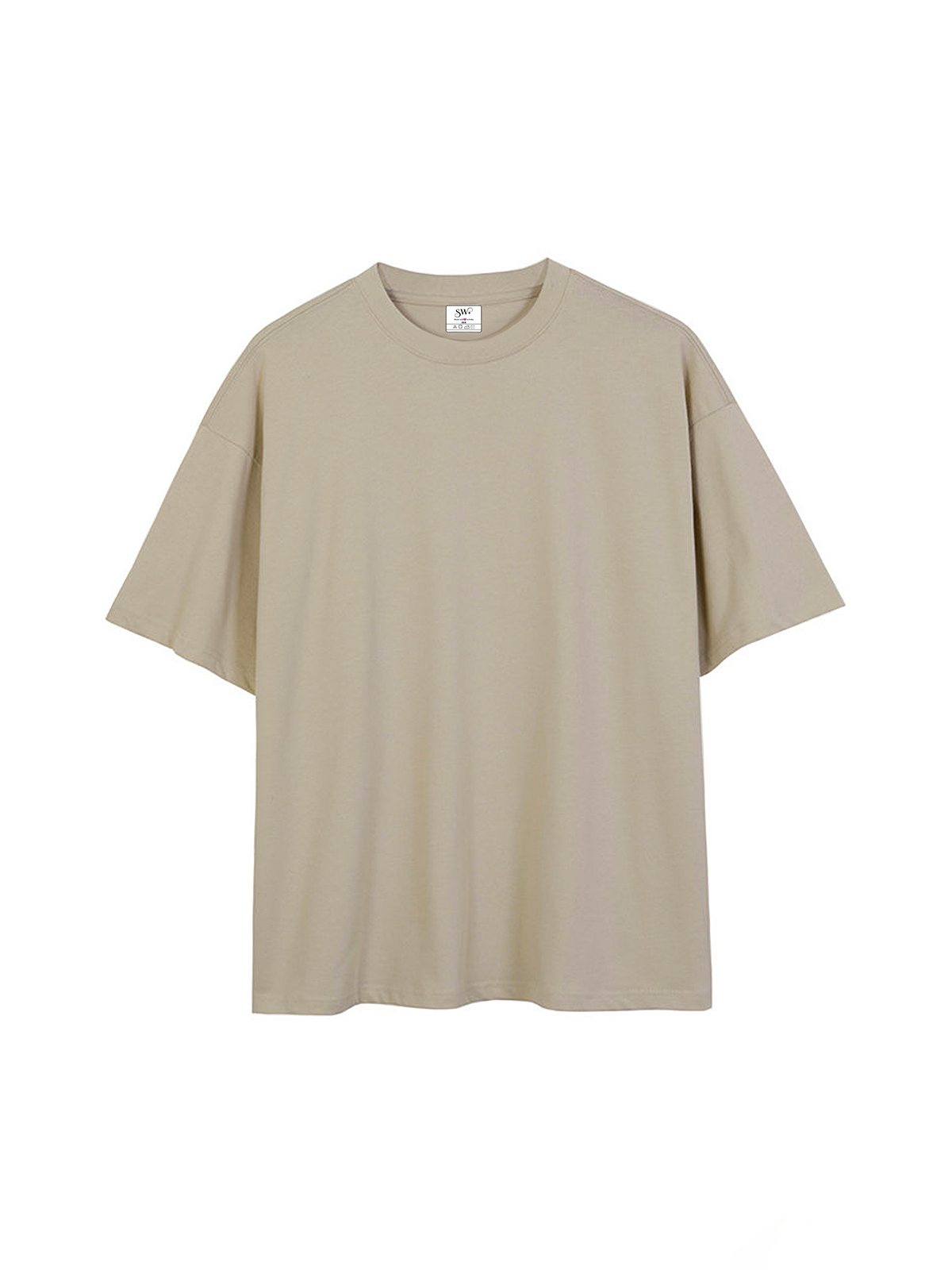 Neutral Combo Of Three Oversized Drop Shoulder  T-shirt