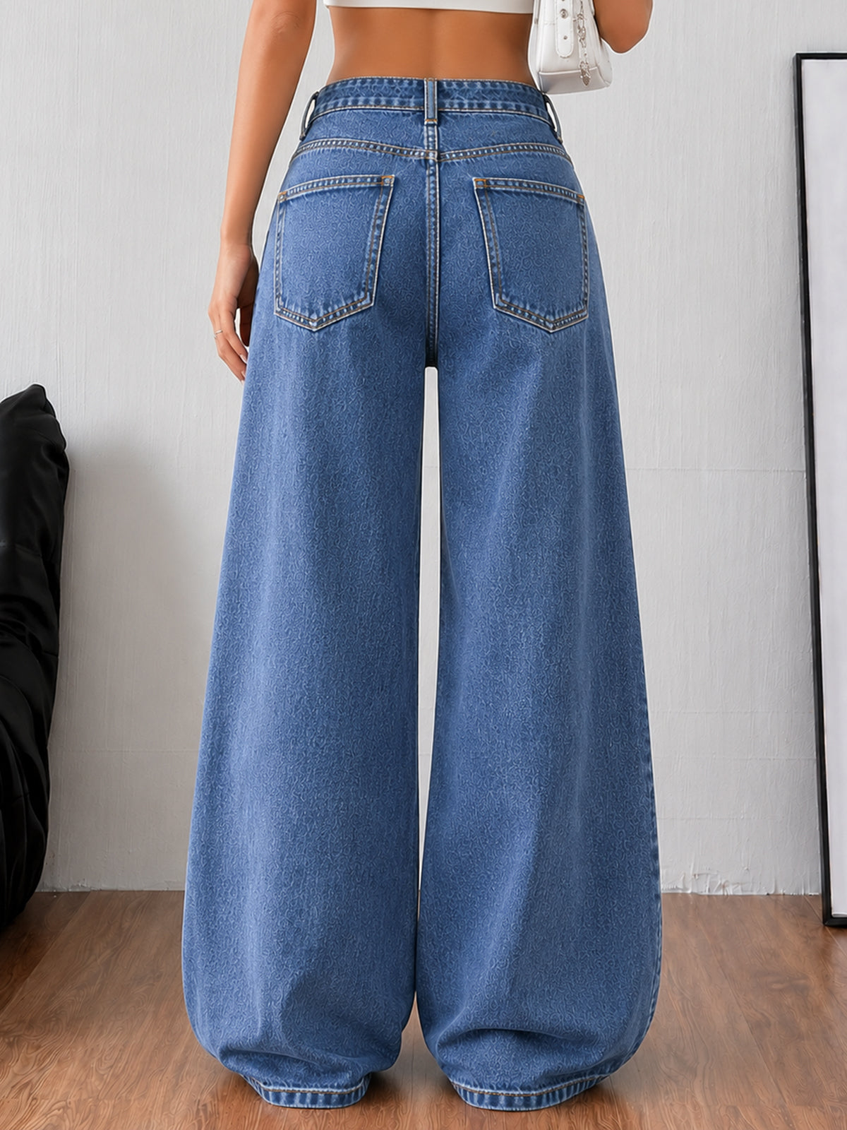Ocean Blue Wide Leg Jeans