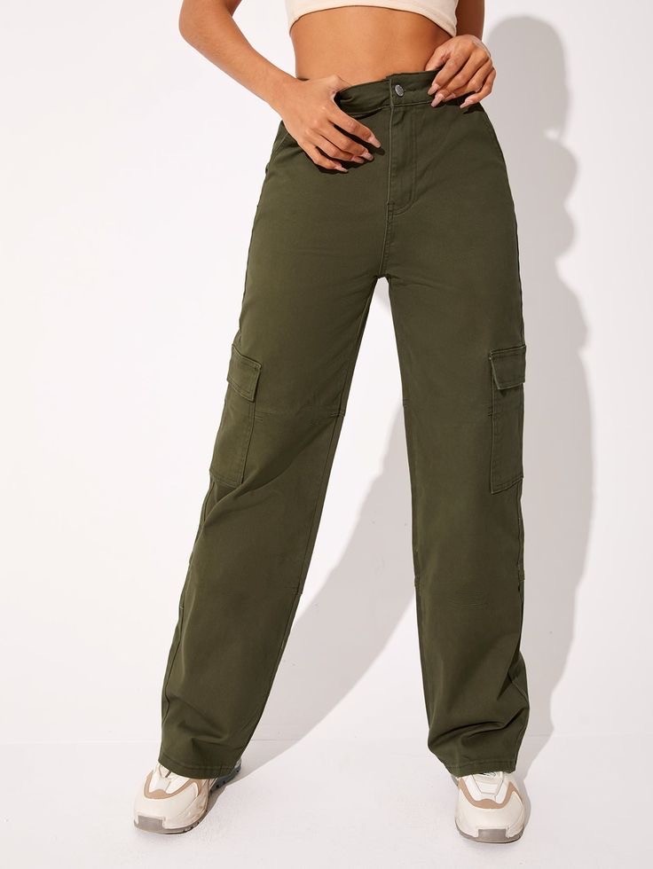 Army Green Cargo Trousers - Stylish Wodrobe
